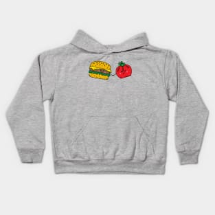 Burger and Ketchup Food Love Kids Hoodie